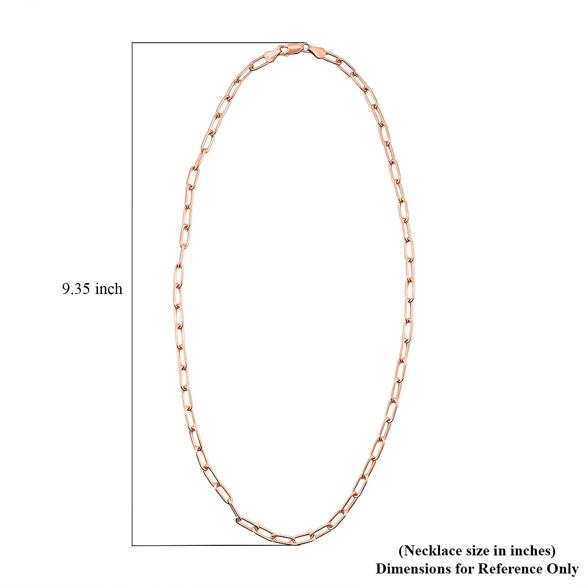 Doorbuster Italian Paper Clip Chain Necklace in 14K Rose Gold Over Sterling Silver 14.94 Grams 20 Inches image number 6