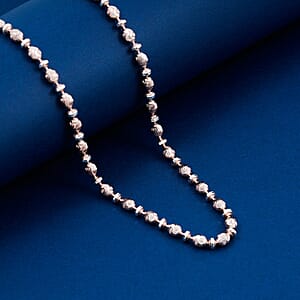 Italian 14K RG Over Sterling Silver Chain Necklace (20 Inches) (16.17 Grams)