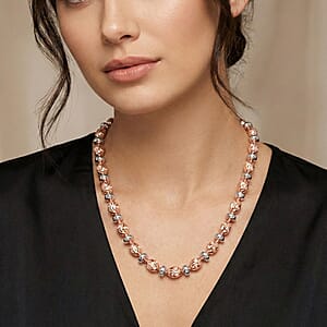 Italian 14K RG Over Sterling Silver Chain Necklace (20 Inches) (16.17 Grams)