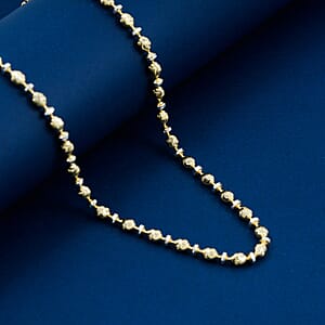 Italian 14K YG Over and Sterling Silver Chain Necklace (20 Inches) (16.39 Grams)