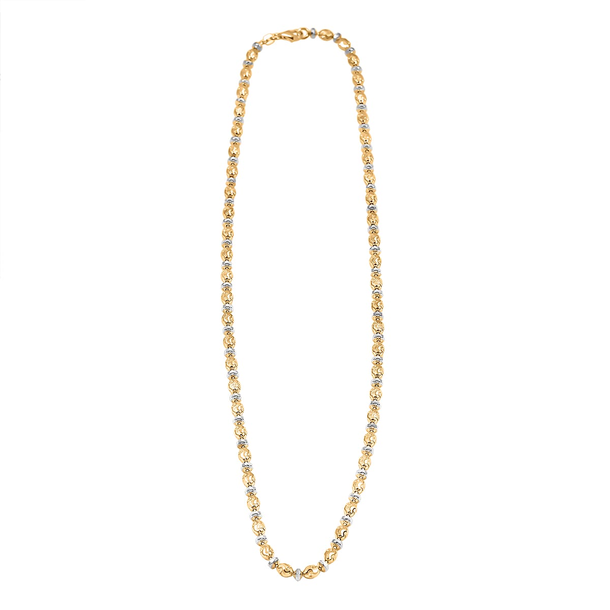 Italian 14K YG Over and Sterling Silver Chain Necklace (20 Inches) (16.39 Grams) image number 3