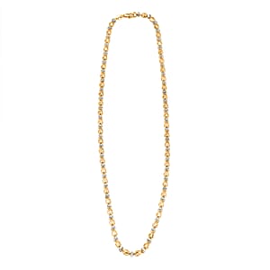 Italian 14K YG Over and Sterling Silver Chain Necklace (20 Inches) (16.39 Grams)