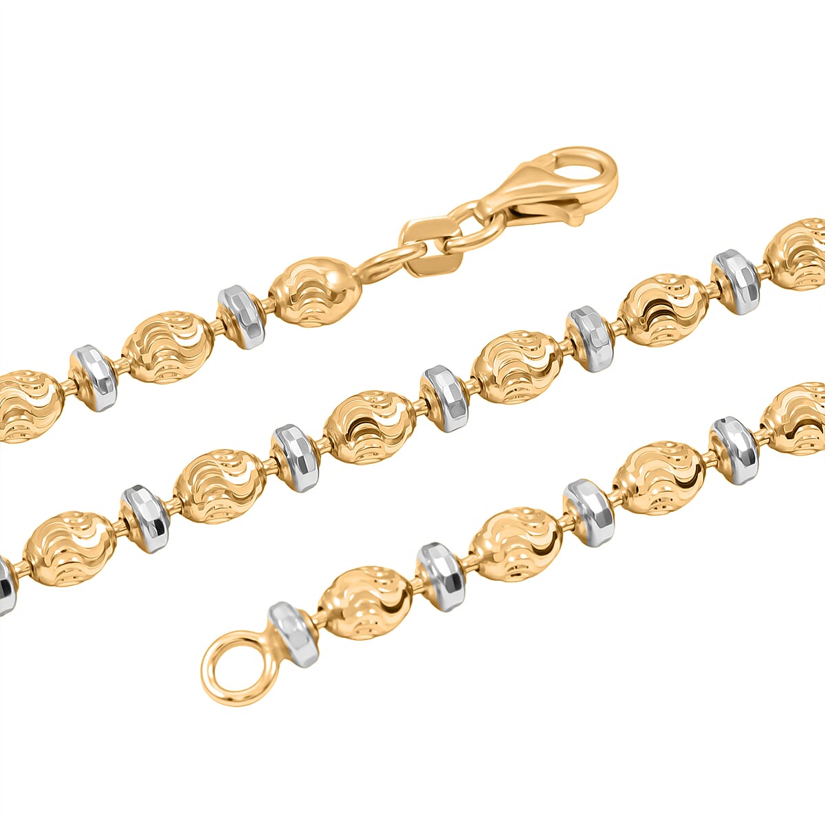 Italian 14K YG Over and Sterling Silver Chain Necklace (20 Inches) (16.39 Grams) image number 5