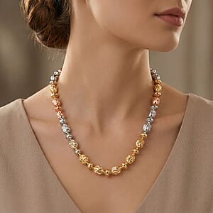 Italian 14K YRG Over and Sterling Silver Chain Necklace (20 Inches) (15.86 Grams)