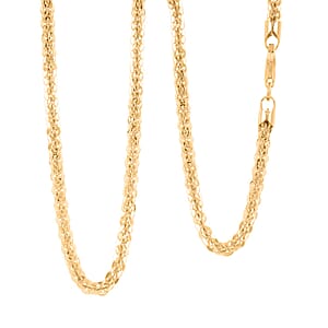 Italian Vortex Chain Necklace in 14K Yellow Gold Over Sterling Silver 17.93 Grams 20 Inches