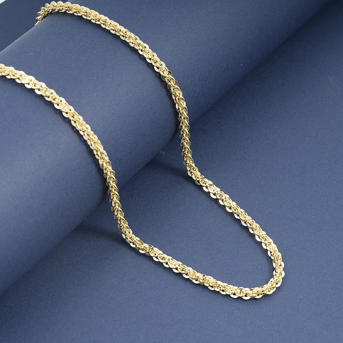 Italian Vortex Chain Necklace in 14K Yellow Gold Over Sterling Silver 17.93 Grams 20 Inches image number 1