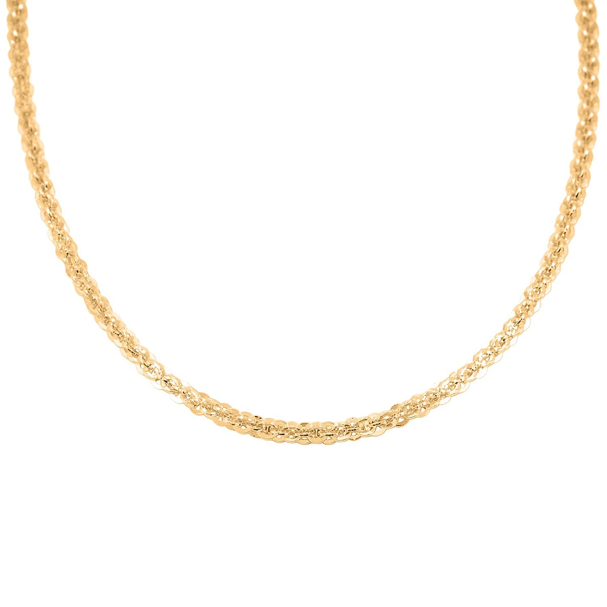 Italian Vortex Chain Necklace in 14K Yellow Gold Over Sterling Silver 17.93 Grams 20 Inches image number 2