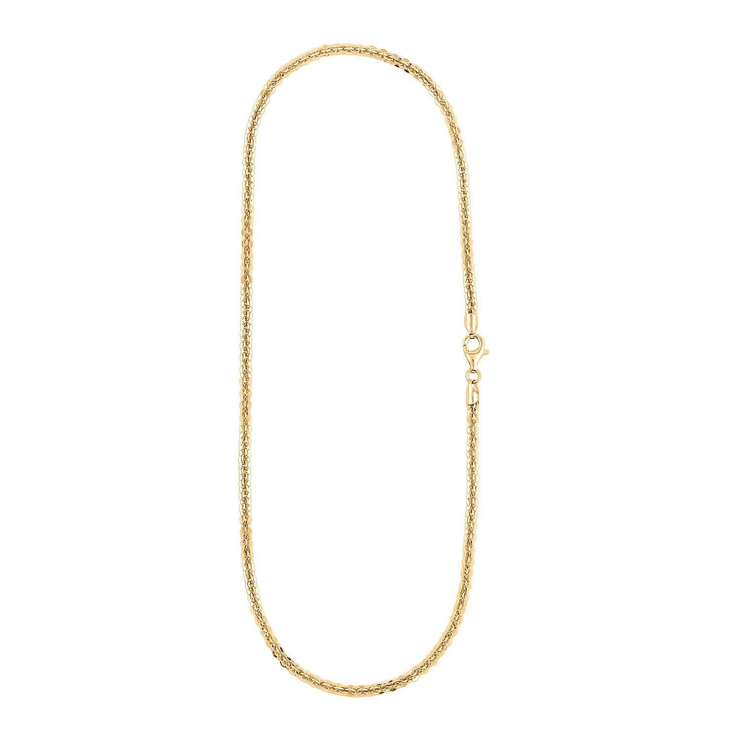 Italian Vortex Chain Necklace in 14K Yellow Gold Over Sterling Silver 17.93 Grams 20 Inches