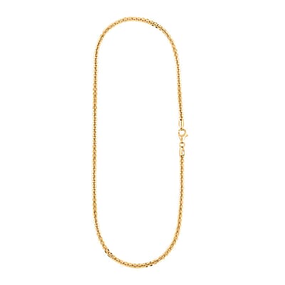 Italian Vortex Chain Necklace in 14K Yellow Gold Over Sterling Silver 17.93 Grams 20 Inches