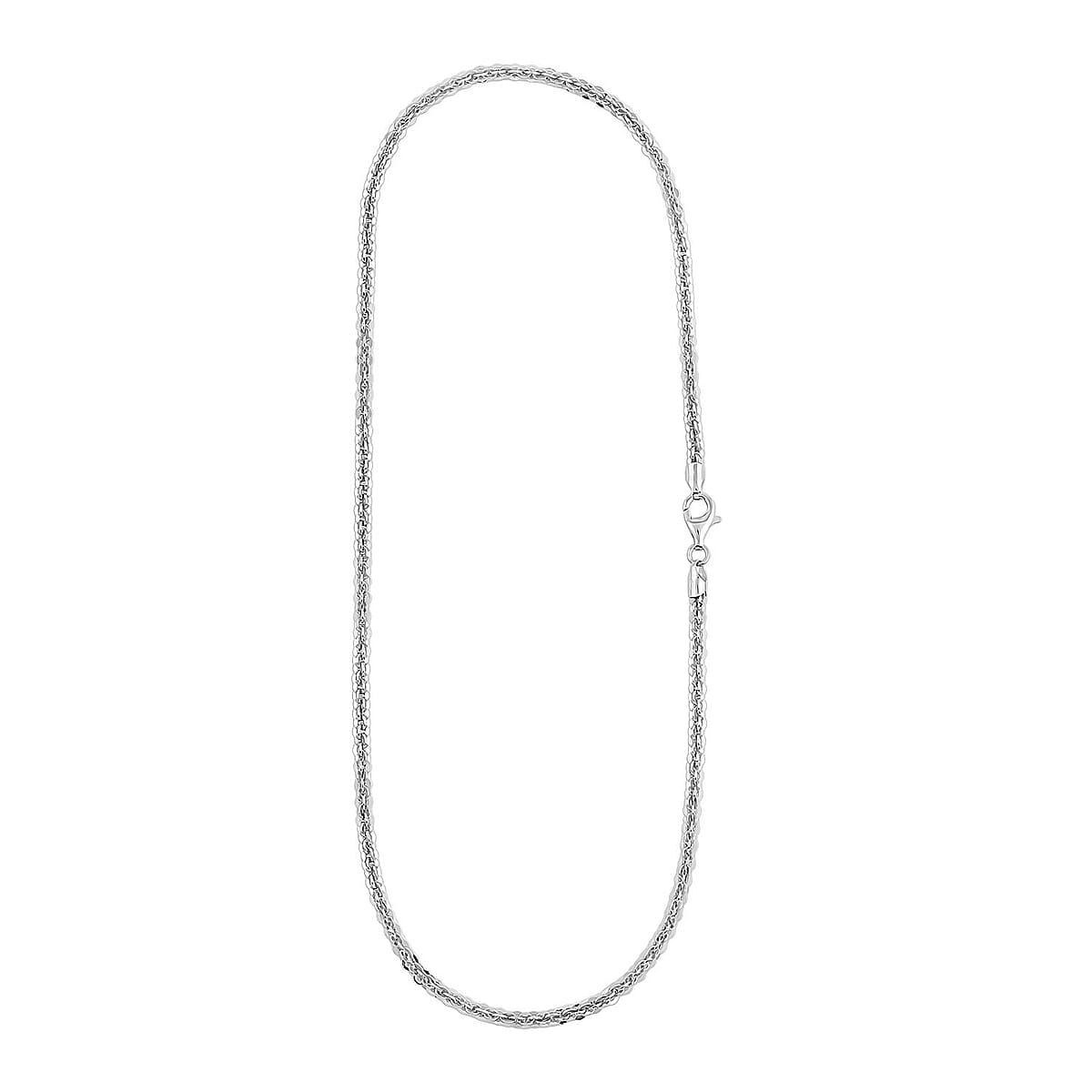 Italian Vortex Chain Necklace in Rhodium Over Sterling Silver 17.88 Grams 20 Inches image number 5