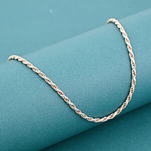 Italian Chain Necklace in 14K RG Over and Sterling Silver 8.84 Grams 20 Inches