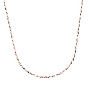 Italian Chain Necklace in 14K RG Over and Sterling Silver 8.84 Grams 20 Inches