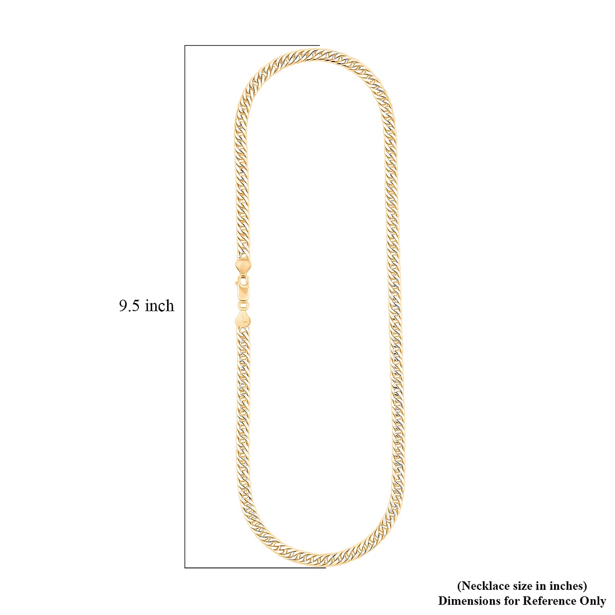 Italian Curb Chain Necklace in 14K YG Over and Sterling Silver 34.3 Grams 22 Inches image number 6