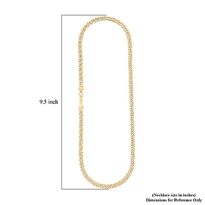Italian Curb Chain Necklace in 14K YG Over and Sterling Silver 34.3 Grams 22 Inches