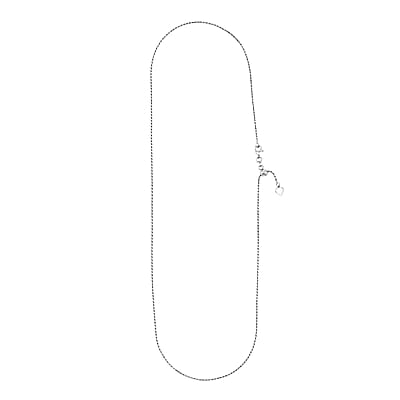 Italian Rope Chain Necklace in Rhodium Over Sterling Silver 3.50 Grams 22 Inches
