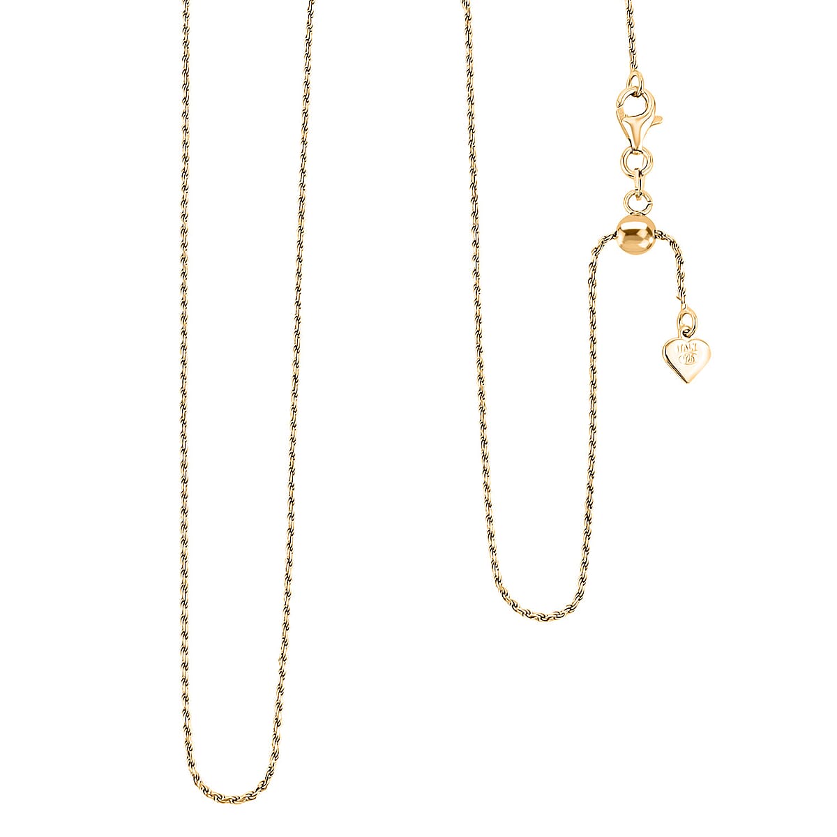 Italian Rope Chain Necklace in 14K Yellow Gold Over Sterling Silver 3.51 Grams 22 Inches image number 0
