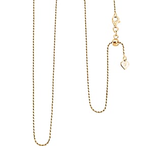 Italian Rope Chain Necklace in 14K Yellow Gold Over Sterling Silver 3.51 Grams 22 Inches