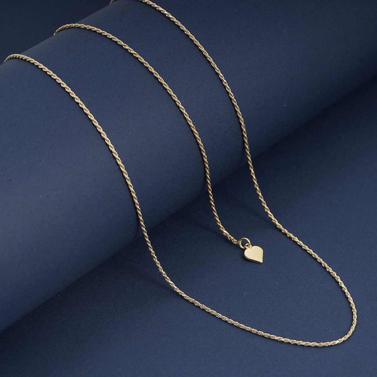 Italian Rope Chain Necklace in 14K Yellow Gold Over Sterling Silver 3.51 Grams 22 Inches image number 1
