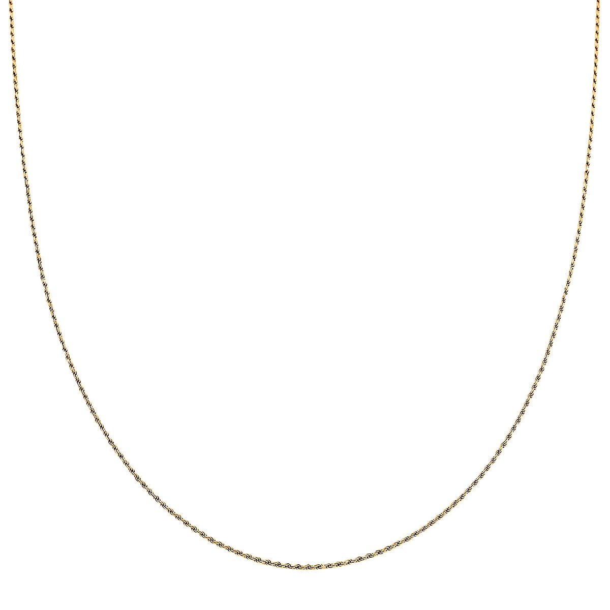 Italian Rope Chain Necklace in 14K Yellow Gold Over Sterling Silver 3.51 Grams 22 Inches image number 2