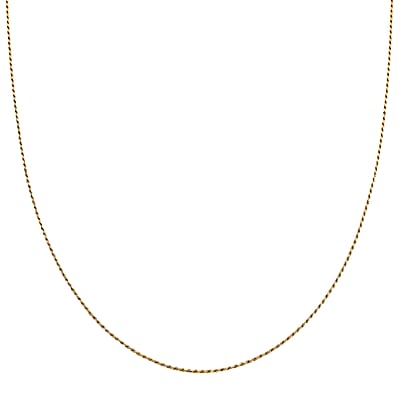 Italian Rope Chain Necklace in 14K Yellow Gold Over Sterling Silver 3.51 Grams 22 Inches