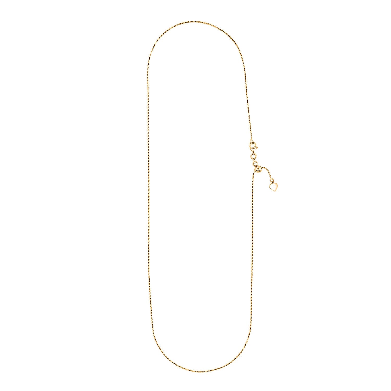 Italian Rope Chain Necklace in 14K Yellow Gold Over Sterling Silver 3.51 Grams 22 Inches