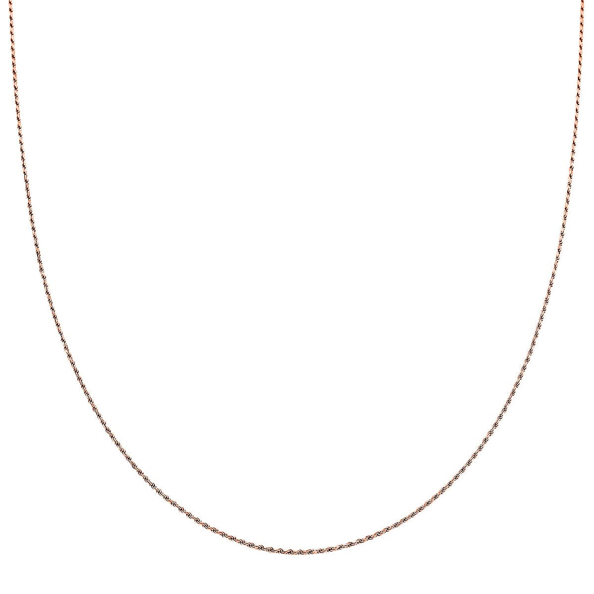 Italian Rope Chain Necklace in 14K Rose Gold Over Sterling Silver 3.53 Grams 22 Inches image number 2