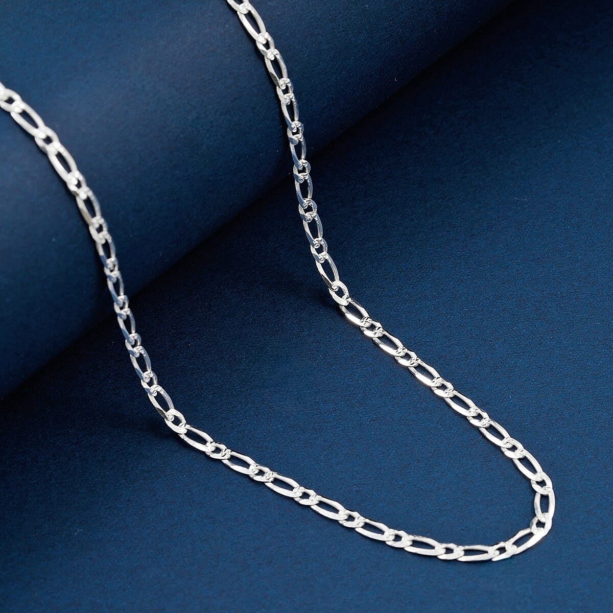 Italian Chain Necklace in Sterling Silver 5.70 Grams 24 Inches image number 1