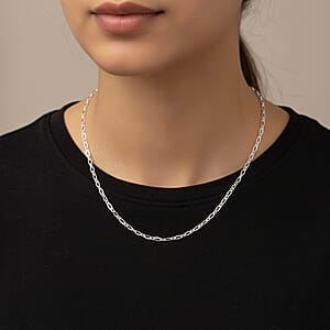 Italian Chain Necklace in Sterling Silver 5.70 Grams 24 Inches
