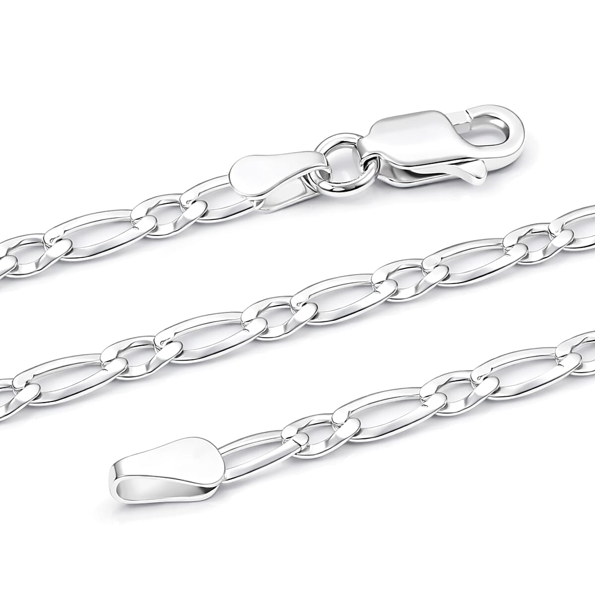 Italian Chain Necklace in Sterling Silver 5.70 Grams 24 Inches image number 5
