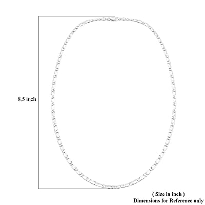 Italian Cuban Link Chain Necklace in Sterling Silver 5.70 Grams 24 Inches