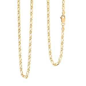 Italian Chain Necklace in 14K Yellow Gold Over Sterling Silver 5.70 Grams 24 Inches