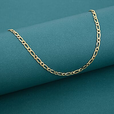 Italian Cuban Link Chain Necklace in 14K Yellow Gold Over Sterling Silver 5.70 Grams 24 Inches