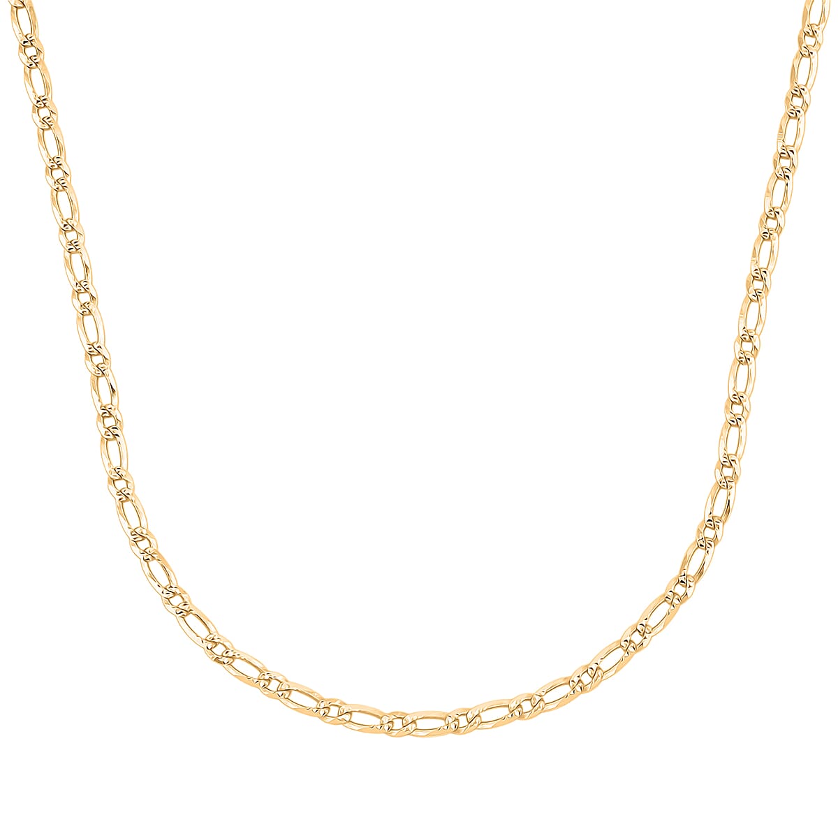 Italian Chain Necklace in 14K Yellow Gold Over Sterling Silver 5.70 Grams 24 Inches image number 3