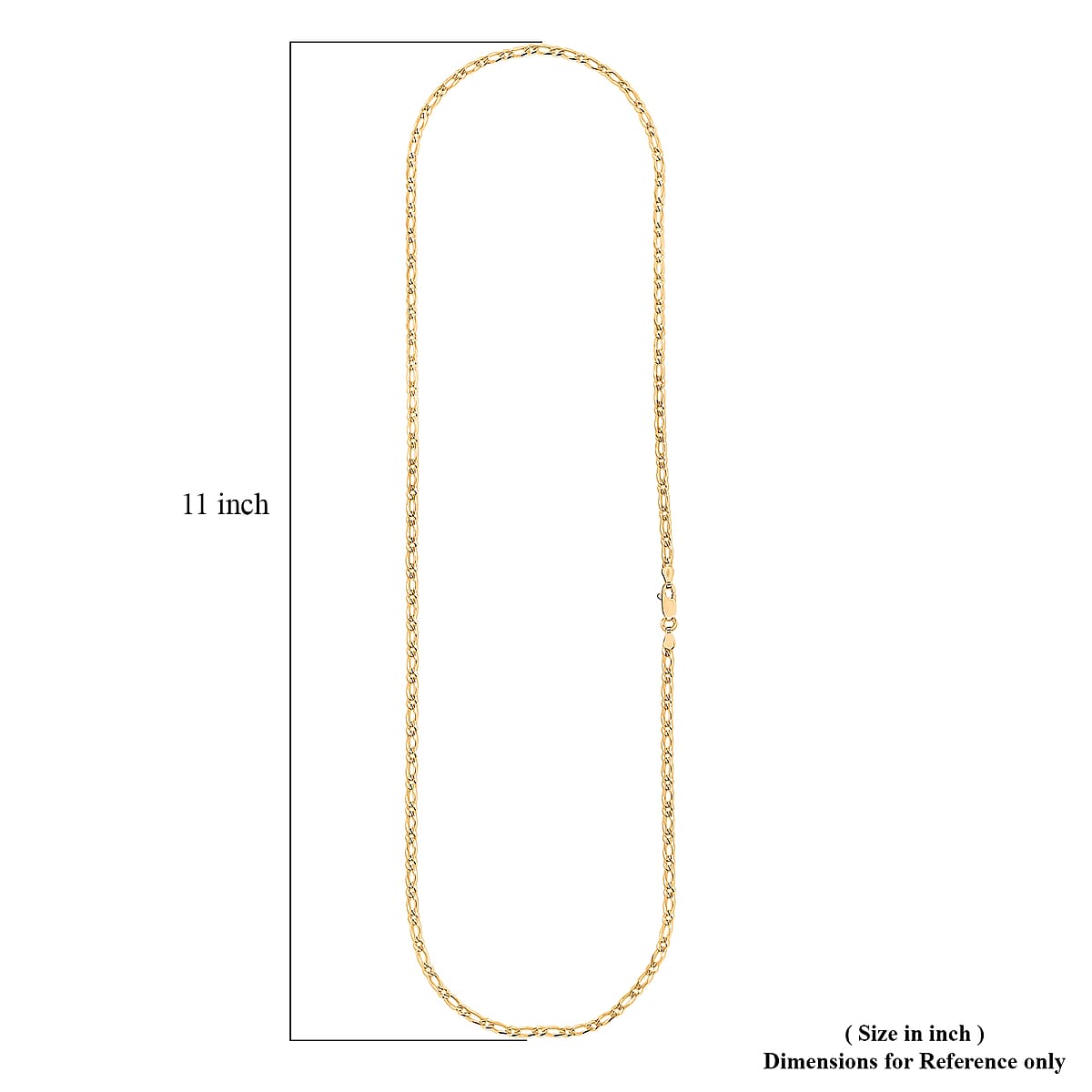 Italian Chain Necklace in 14K Yellow Gold Over Sterling Silver 5.70 Grams 24 Inches image number 6