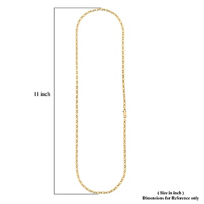 Italian Cuban Link Chain Necklace in 14K Yellow Gold Over Sterling Silver 5.70 Grams 24 Inches