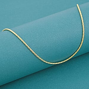 Italian Chain Necklace in 14K Yellow Gold Over Sterling Silver 9.87 Grams 24 Inches