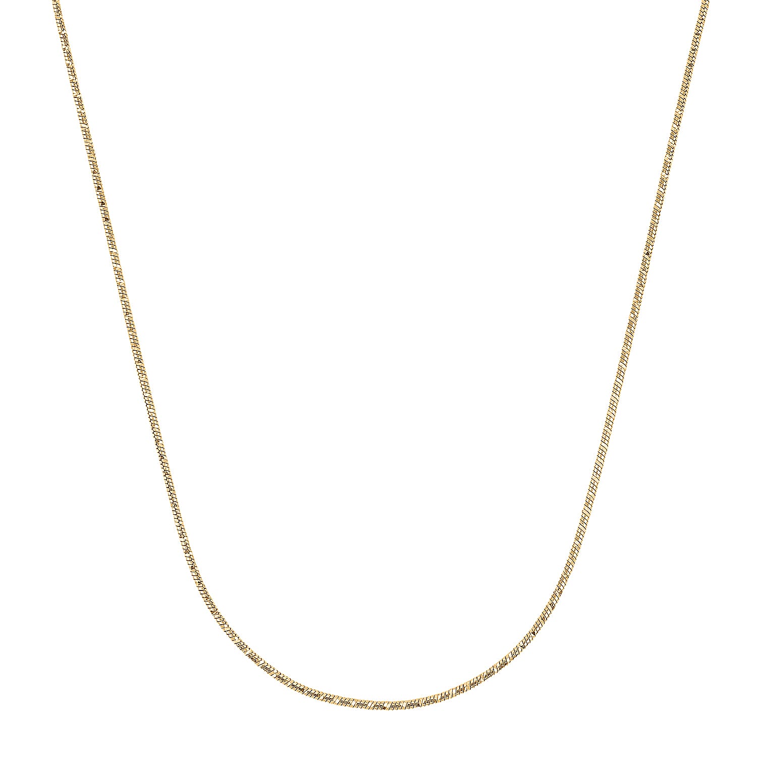 Italian Snake Chain Necklace in 14K Yellow Gold Over Sterling Silver 9.87 Grams 24 Inches