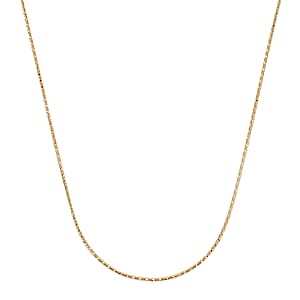Italian Chain Necklace in 14K Yellow Gold Over Sterling Silver 9.87 Grams 24 Inches