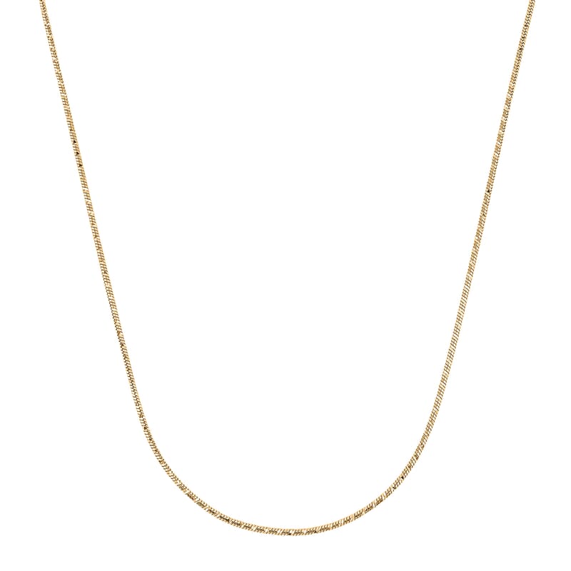 Italian Snake Chain Necklace in 14K Yellow Gold Over Sterling Silver 9.87 Grams 24 Inches