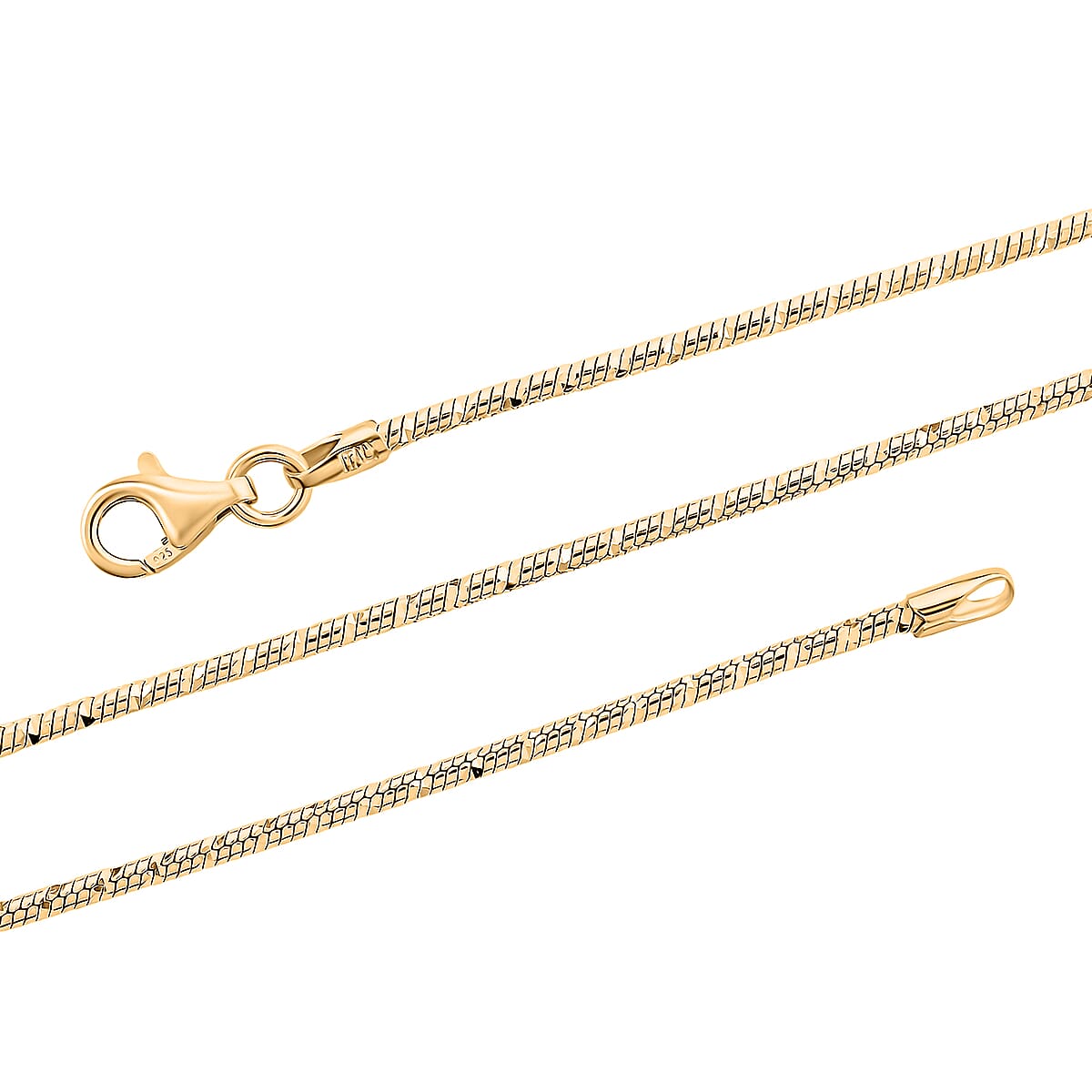 Italian Chain Necklace in 14K Yellow Gold Over Sterling Silver 9.87 Grams 24 Inches image number 5