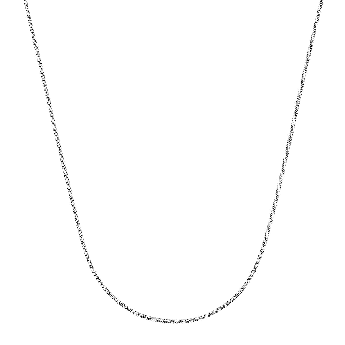 Italian Chain Necklace in Rhodium Over Sterling Silver 9.74 Grams 24 Inches image number 3