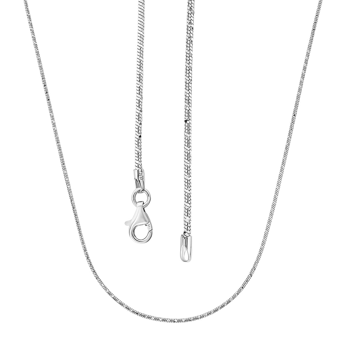Italian Chain Necklace in Rhodium Over Sterling Silver 9.74 Grams 24 Inches image number 4