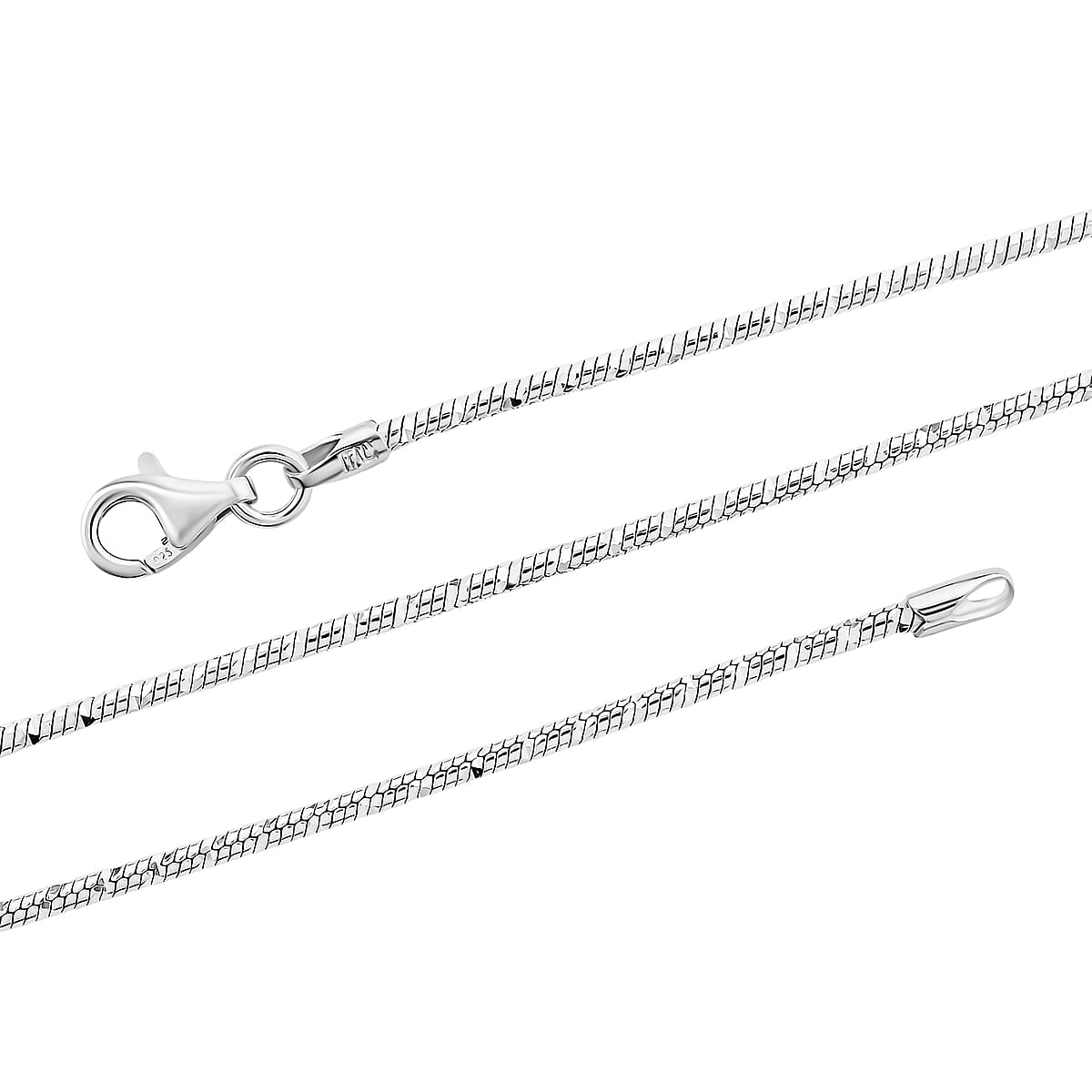 Italian Chain Necklace in Rhodium Over Sterling Silver 9.74 Grams 24 Inches image number 5