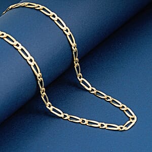 Italian Chain Necklace in 14K Yellow Gold Over Sterling Silver 11.30 Grams 24 Inches