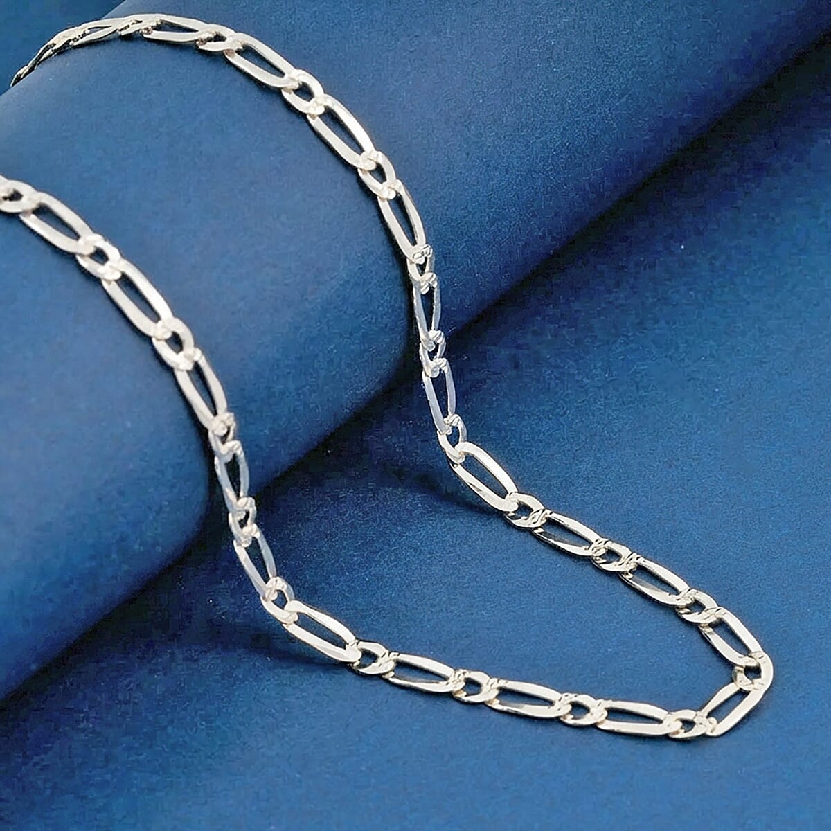 Italian Chain Necklace in Sterling Silver 10.50 Grams 24 Inches image number 1