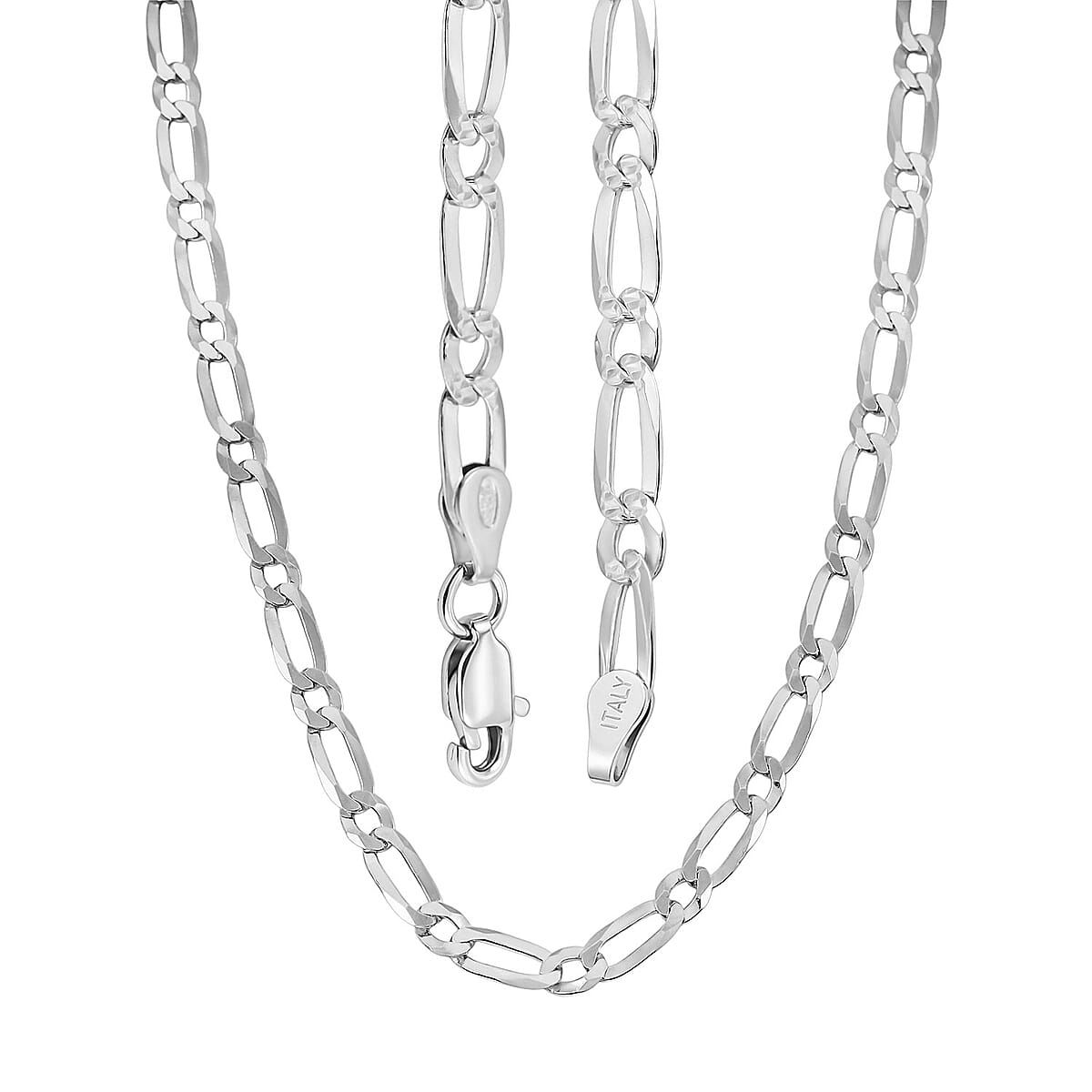 Italian Chain Necklace in Sterling Silver 10.50 Grams 24 Inches image number 4