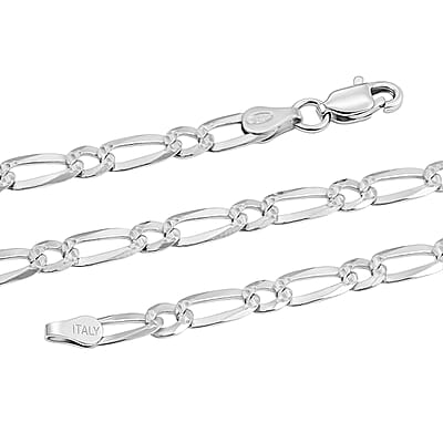 Italian Link Chain Necklace in Sterling Silver 10.50 Grams 24 Inches