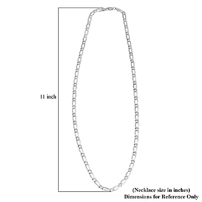 Italian Link Chain Necklace in Sterling Silver 10.50 Grams 24 Inches
