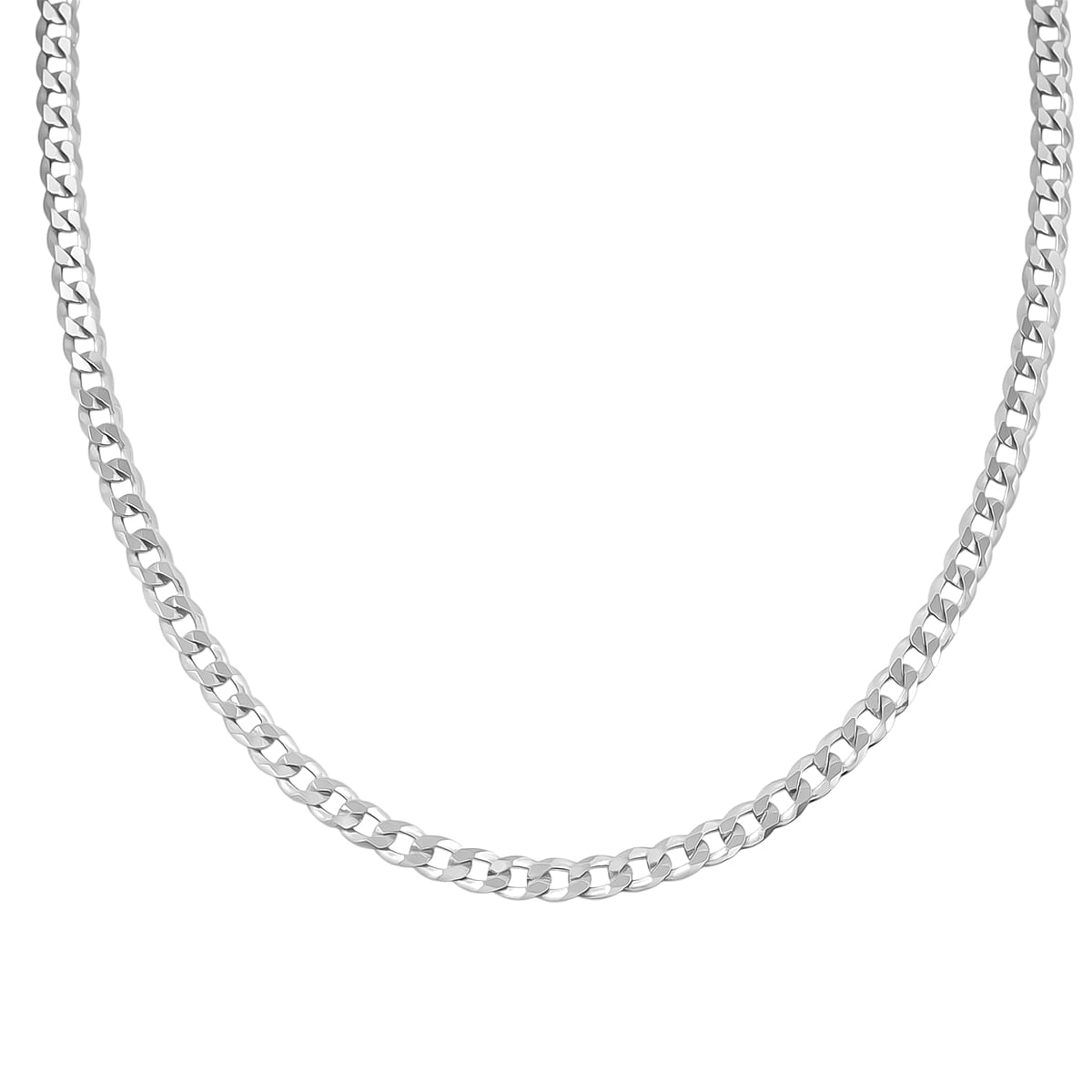 Italian Sterling Silver Cuban Chain Necklace (24 Inches) (17.02 Grams) image number 3