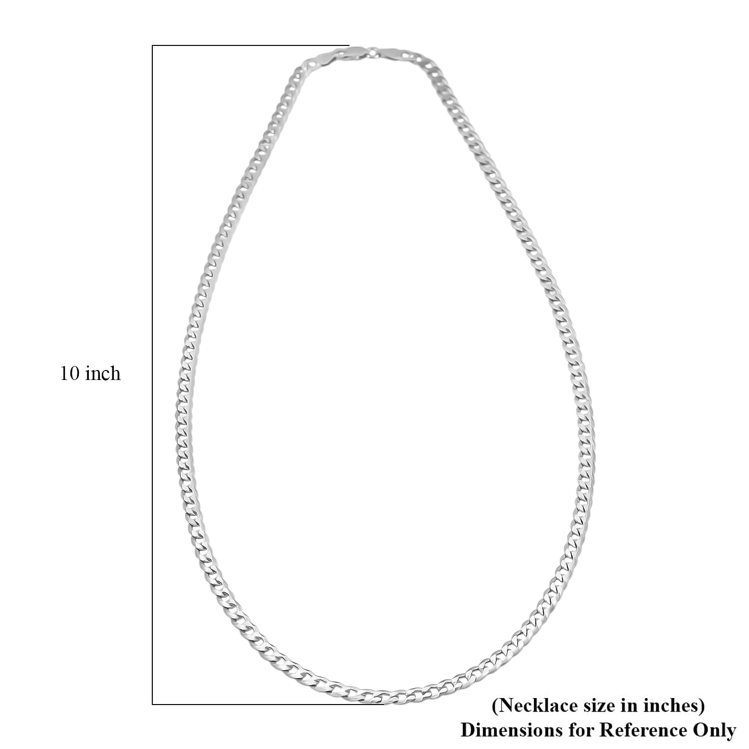 Italian Sterling Silver Cuban Chain Necklace (24 Inches) (17.02 Grams)